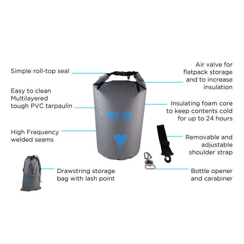 Cooler Bag Grey – 30 Litres